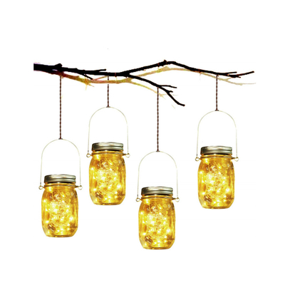 Daya Dekoratif Firefly Dekoratif Taman Luar Ruangan Natal Menggantung Lampu Peri Surya LED
