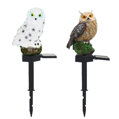 Taman LED Solar Powered Owl Light Lawn Decoration Lampu Tahan Air Lembut Hangat Putih 2700K