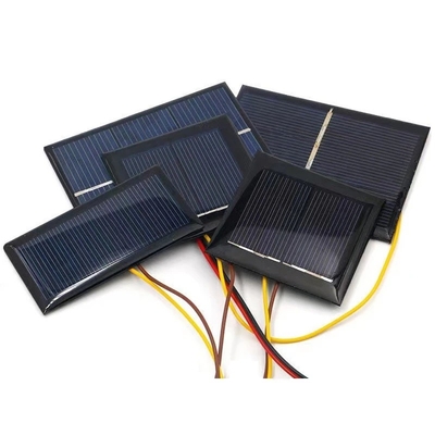 Pengisi Daya Panel Surya Epoxy Mini 1w 2w 3w 4w 5v 6v 7v Baterai Bank Daya Sinar Matahari