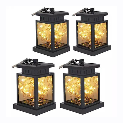 Lampu Lentera Gantung Bunga Tahan Air Dekorasi Luar Ruangan Garland Fairy Solar Garden Courtyard Palace Lights