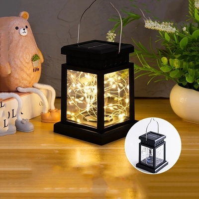 Lampu Lentera Gantung Bunga Tahan Air Dekorasi Luar Ruangan Garland Fairy Solar Garden Courtyard Palace Lights