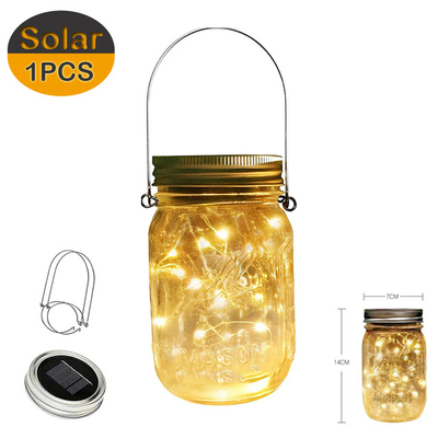 Daya Dekoratif Firefly Dekoratif Taman Luar Ruangan Natal Menggantung Lampu Peri Surya LED