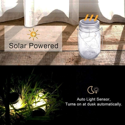 Daya Dekoratif Firefly Dekoratif Taman Luar Ruangan Natal Menggantung Lampu Peri Surya LED