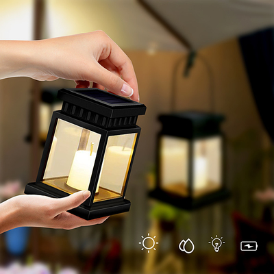 Flameless Solar Garden Hanging Candle Light LED Tahan Air Luar Ruangan