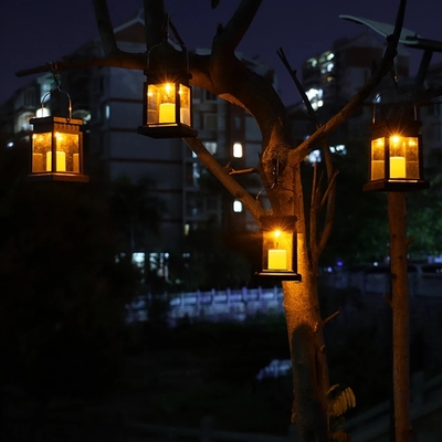 Flameless Solar Garden Hanging Candle Light LED Tahan Air Luar Ruangan