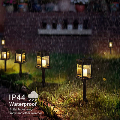 Flameless Solar Garden Hanging Candle Light LED Tahan Air Luar Ruangan
