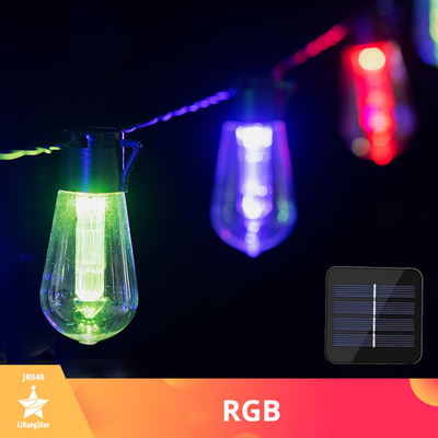 Lampu String Luar Ruangan LED Dengan Lampu Taman Gantung Halaman Belakang Pecah