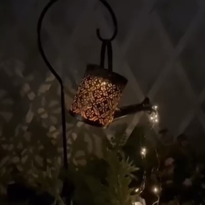 2700K Solar Kettle Light Taman Berongga Lanskap Jalur String Light
