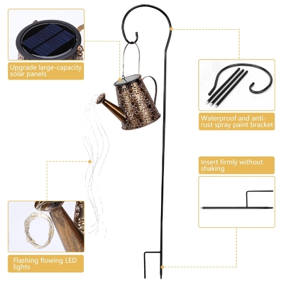 2700K Solar Kettle Light Taman Berongga Lanskap Jalur String Light