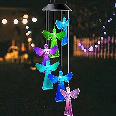60lm Solar Wind Chime Light Color Mengubah 2700K Soft Warm White