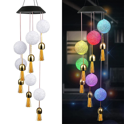 DC6V Solar LED Lampu Taman 80lm Hummingbird Wind Chime