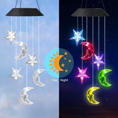 DC6V Solar LED Lampu Taman 80lm Hummingbird Wind Chime