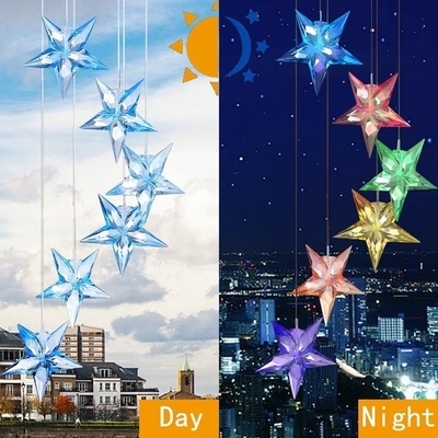 DC6V Solar LED Lampu Taman 80lm Hummingbird Wind Chime