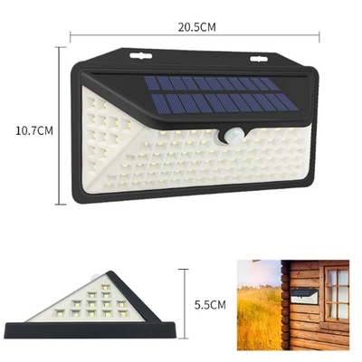 Sensor Gerak 240V Lampu Dinding LED Tenaga Surya Nirkabel Lampu Dinding Keamanan Luar