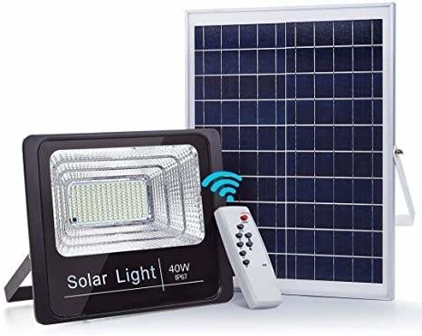 Outdoor LED 40w Solar Flood Light Garage Channel Solar Street Light Dengan Remote Control
