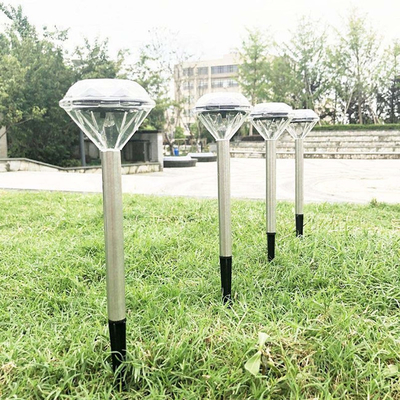 Taman Dekoratif Lampu Taman LED Surya IP65 Metal Solar Pathway Lights 6lm