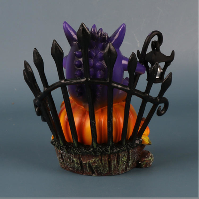 Anime Gengar Halloween Hantu Labu Lentera Lampu Tenaga Surya Kerajinan Gambar Moon Shadow Patung