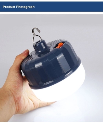 Portable Led Bulb Solar Emergency Lights Untuk Tenda Camp IP65 2700K