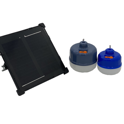 Portable Led Bulb Solar Emergency Lights Untuk Tenda Camp IP65 2700K