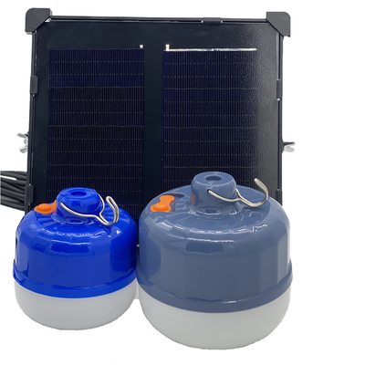 Portable Led Bulb Solar Emergency Lights Untuk Tenda Camp IP65 2700K