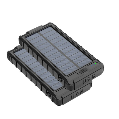 Outdoor 10000mAh Solar Panel Charger Bank 280g Dukungan Pengisian Cepat