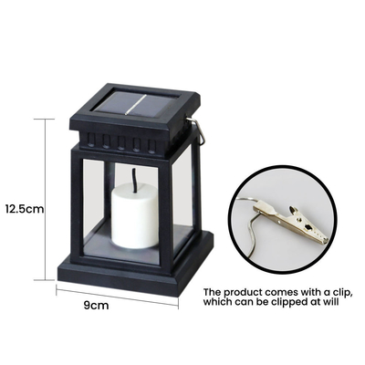 Instal Cepat Lampu Lilin Surya Dekoratif Gantung Luar Ruangan IP65 Putih Hangat