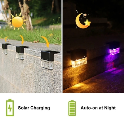 IP65 Warm White Solar Deck Lights Outdoor Stair Fence 2700K Solar Powered Led Deck Lights