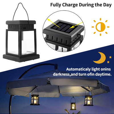 Retro 5LM Lampu Taman Lentera Surya Di Luar Ruangan Gantung Tahan Air Taman Teras Rumput Lansekap