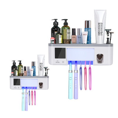 ABS Uv Sikat Gigi Sanitizer Pemegang Pasta Gigi Dispenser Multifungsi Rak Penyimpanan Pengisian USB