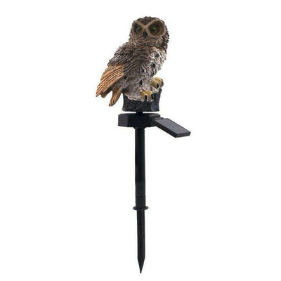 Kerajinan Resin Dekoratif Surya LED Lawn Garden Owl Light 2700K IP55