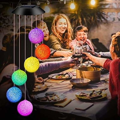 Taman 1.2v Solar Gift Lights Solar Wind Chimes Garden Outdoor Decoration