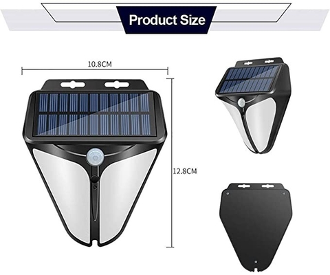 DC6V Yard Garage Wireless Solar Powered LED Wall Light 6000K Dengan 3 Mode yang Dapat Dipilih
