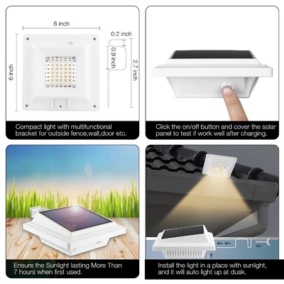 WINXU Solar BoundarySolar Powered LED Wall Light Aluminium 40 Led Wall Mounted Solar Lights Outdoor