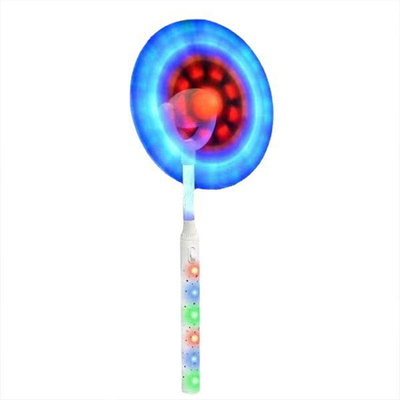 Color Flash LED Rainbow Spinning Toy Solar Windmill Light untuk Halloween, Natal