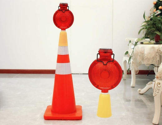 Penghalang Jalan Lalu Lintas Lampu Peringatan Berkedip Surya / Lampu Lalu Lintas Bertenaga Surya
