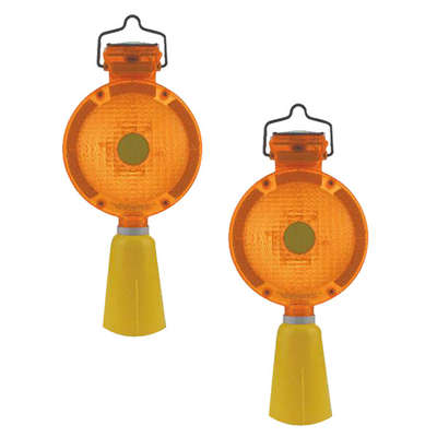 360g Keamanan Lampu Peringatan Lalu Lintas Surya Merah Kuning 41 * 39 * 41cm