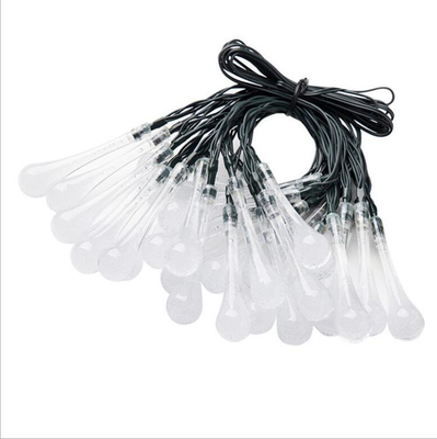 LED Colorful Water Drop Solar Fairy Lights Outdoor Waterproof Untuk Taman Rumput 9M * 60LED