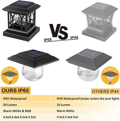Courtyard Solar Powered Pillar Light Lampu Jalan Dekoratif 3w