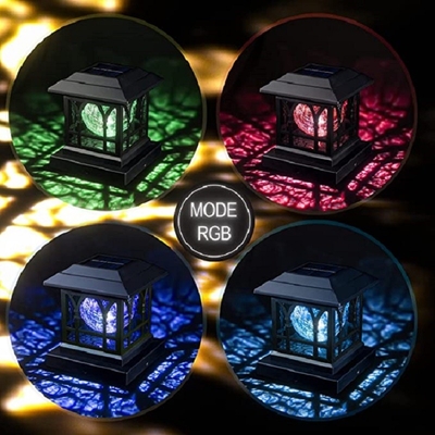 Courtyard Solar Powered Pillar Light Lampu Jalan Dekoratif 3w