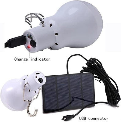 Portable Solar Emergency Bulb USB Isi Ulang 3W 4000 Luminous Cool White Color