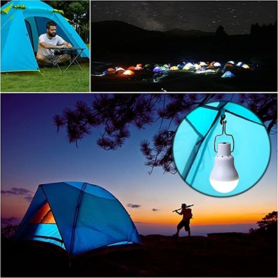 Outdoor USB LED Bulb Light 3 Warna Adjustable Dimmable Solar Powered Emergency Lamp