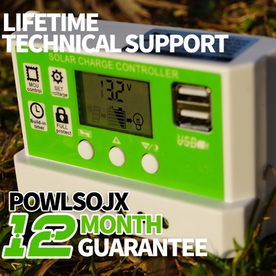 30A PWM Solar Charge Controller Discharge Regulator 12V 24V 1920W untuk Baterai Lithium