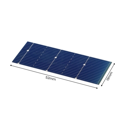 52 * 19mm 0.5V 0.24W Pengisi Daya Panel Surya Sistem Monocrystalline Untuk Portabel Fotovoltaik