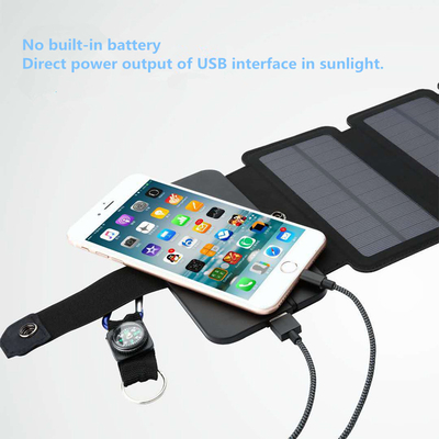 Panel Surya Lipat 10W 5V 2.1A Perangkat Output USB Untuk Smartphone