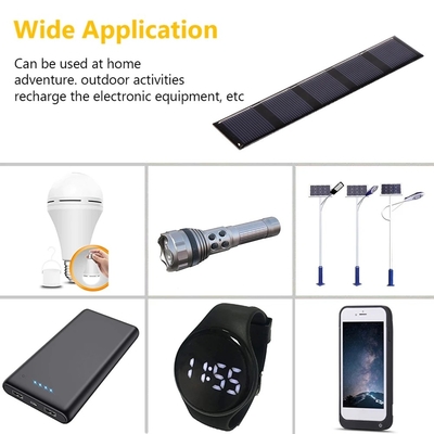 0.5W 2.5V 145*28mm Outdoor Portable Solar Panel Charger Untuk Power Bank
