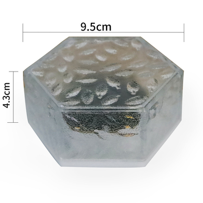 Solar Outdoor Tahan Air Es Batu Bata Lampu Hias Hexagonal Dimakamkan Lampu Courtyard Lawn Path Solar LED Lights