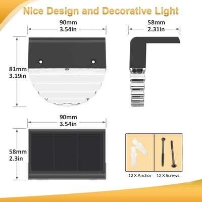 IP44 Waterproof Solar LED Garden Step Lights 8-10 Jam Waktu Kerja Ukuran Kecil